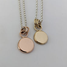Load image into Gallery viewer, 9ct rose gold large squashed blob pendant