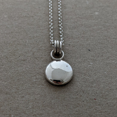 Sterling silver large blob pendant (number 1)