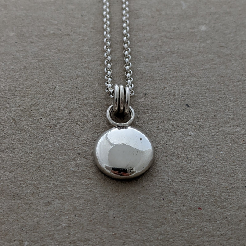 Sterling silver large blob pendant (number 1)