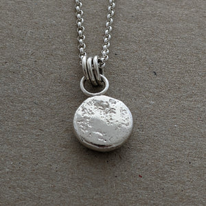 Sterling silver large blob pendant (number 1)