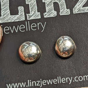 Sterling silver Blob studs - large