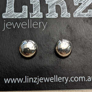 Sterling silver Blob studs - large