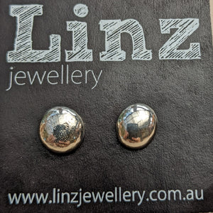 Sterling silver Blob studs - large