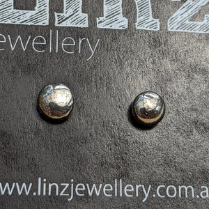 Sterling silver Blob studs - small