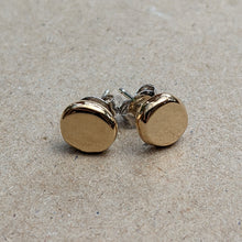Load image into Gallery viewer, 9ct yellow gold squashed blob studs