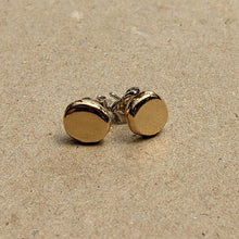 Load image into Gallery viewer, 9ct yellow gold squashed blob studs