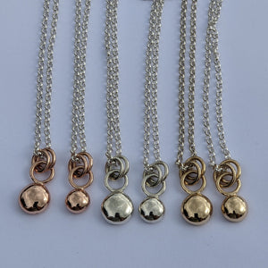 Custom listing for Trish - 9ct rose gold small blob pendant