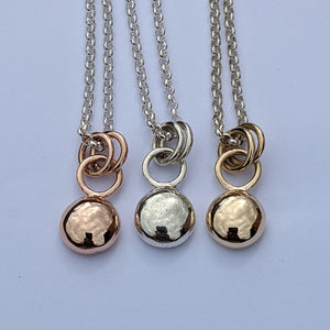 Custom listing for Trish - 9ct rose gold small blob pendant