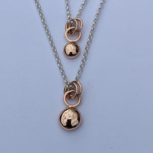Custom listing for Trish - 9ct rose gold small blob pendant