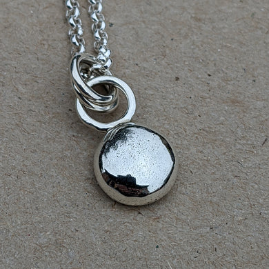 Sterling silver blob pendant