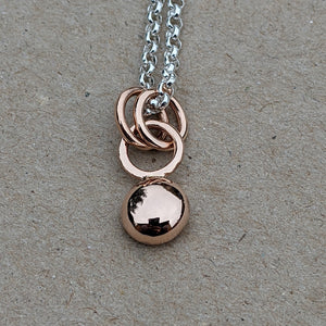 Custom listing for Trish - 9ct rose gold small blob pendant