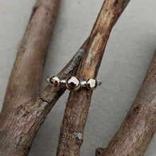 Load image into Gallery viewer, Rose gold blob stacking ring size Q 1/2