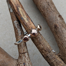 Load image into Gallery viewer, Rose gold blob stacking ring size Q 1/2