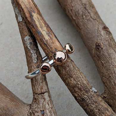 Rose gold blob stacking ring size Q 1/2