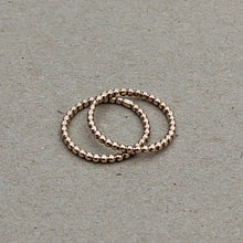 Load image into Gallery viewer, 9ct rose gold beaded stacker size Q