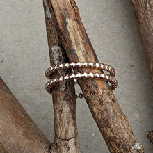 Load image into Gallery viewer, 9ct rose gold beaded stacker size Q