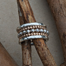 Load image into Gallery viewer, 9ct rose gold beaded stacker size Q