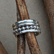 Load image into Gallery viewer, Sterling silver stacking ring set of 4 size Q 1/2