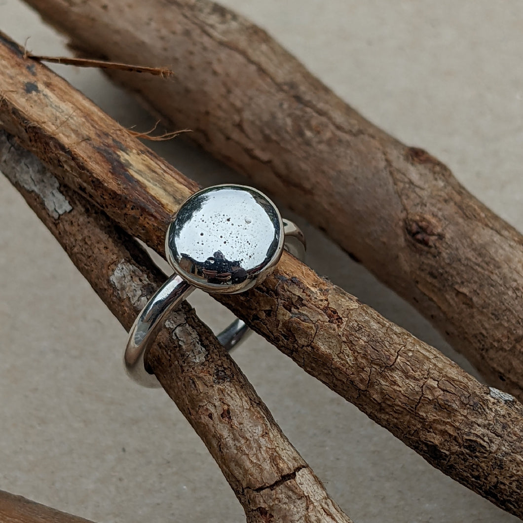 Sterling silver blob stacking ring size N