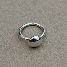 Load image into Gallery viewer, Sterling silver blob stacking ring size N