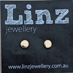 9ct yellow gold squashed blob studs