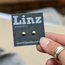 Load image into Gallery viewer, 9ct yellow gold blob studs