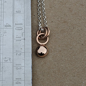 Custom listing for Trish - 9ct rose gold small blob pendant