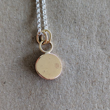 Load image into Gallery viewer, 9ct yellow gold squashed blob pendant with little blob!