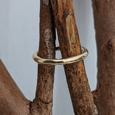 9ct yellow gold stacker size N1/2