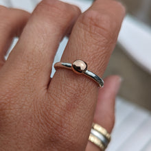 Load image into Gallery viewer, Rose gold blob stacking ring size P1/2