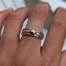Load image into Gallery viewer, Rose gold blob stacking ring size P1/2