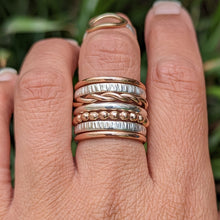Load image into Gallery viewer, 9ct rose gold plain finish stacker size Q1/2