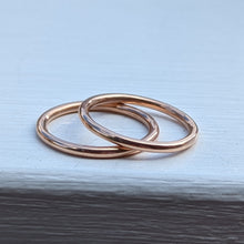 Load image into Gallery viewer, 9ct rose gold plain finish stacker size Q1/2