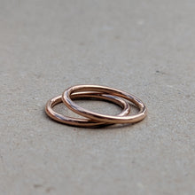 Load image into Gallery viewer, 9ct rose gold plain finish stacker size Q1/2