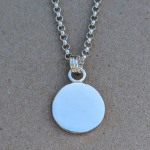 Load image into Gallery viewer, Sterling silver large squashed blob pendant - Number 1