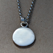 Load image into Gallery viewer, Sterling silver large squashed blob pendant - Number 1