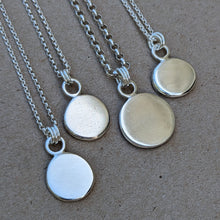 Load image into Gallery viewer, Sterling silver large squashed blob pendant - Number 1