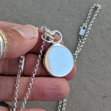 Load image into Gallery viewer, Sterling silver large squashed blob pendant - Number 3