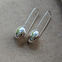 Load image into Gallery viewer, Sterling silver blob dangle earrings - number 1