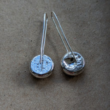 Load image into Gallery viewer, Sterling silver blob dangle earrings - number 1