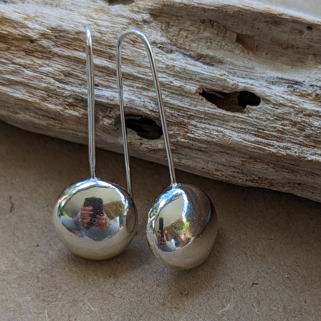 Sterling silver blob dangle earrings - number 3