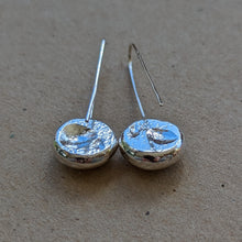 Load image into Gallery viewer, Sterling silver blob dangle earrings - number 3