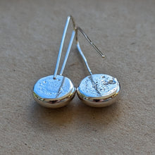 Load image into Gallery viewer, Sterling silver blob dangle earrings - number 4