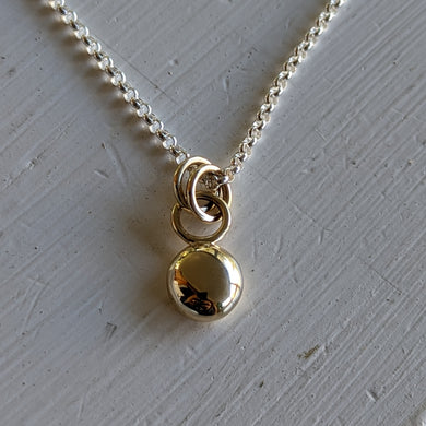 9ct yellow gold blob pendant - Number 2