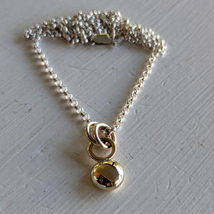 9ct yellow gold blob pendant - Number 3