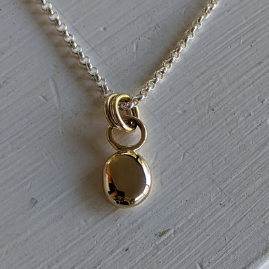9ct yellow gold blob pendant - Number 1