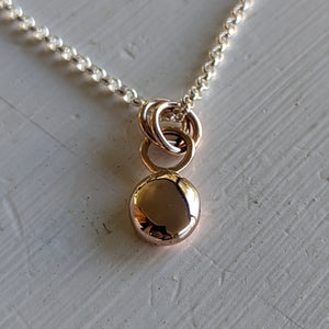 9ct rose gold blob pendant - Number 1
