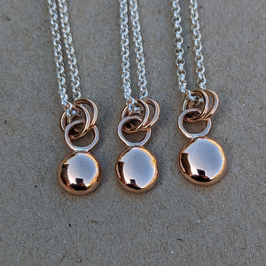 9ct rose gold blob pendant - Number 1