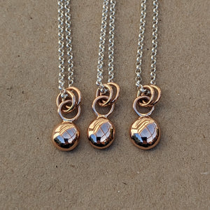 9ct rose gold blob pendant - Number 1