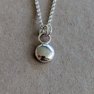 Sterling silver blob pendant - Number 2